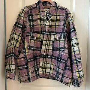 Zara oversized cropped shacket - size M